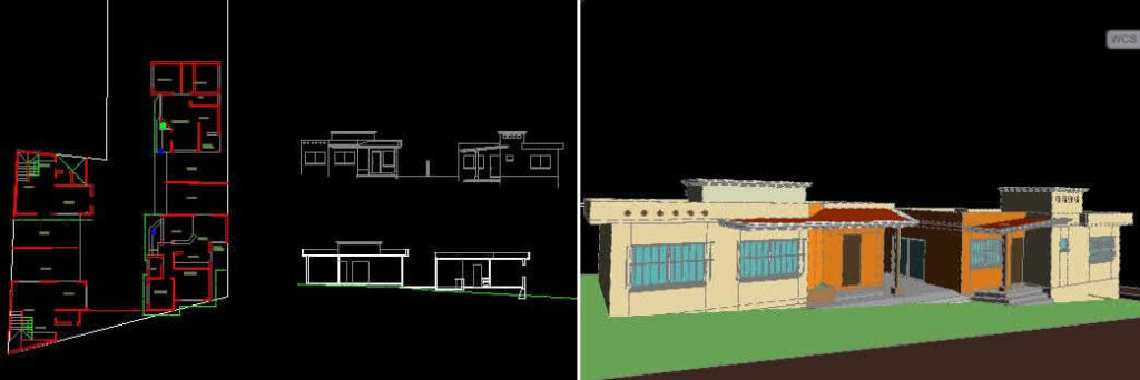 Small House 3D DWG Model for AutoCAD