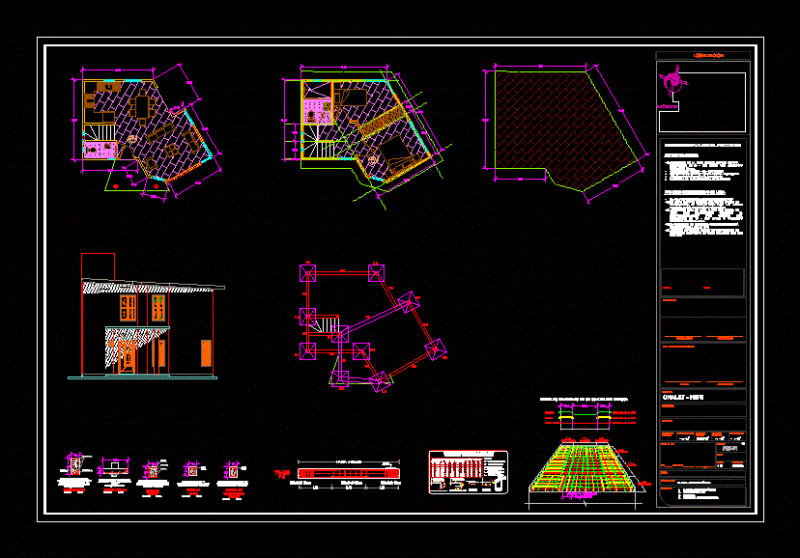 Small House – Country DWG Block for AutoCAD