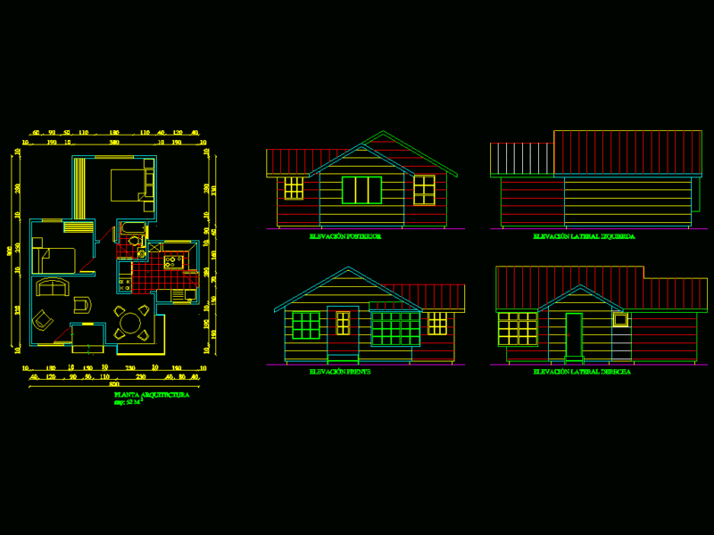 Small House DWG Block for AutoCAD