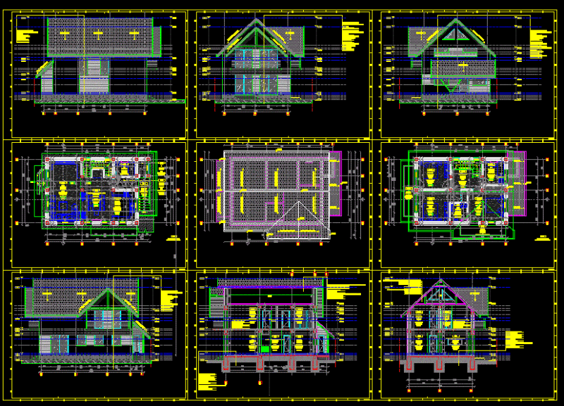 Small House DWG Block for AutoCAD