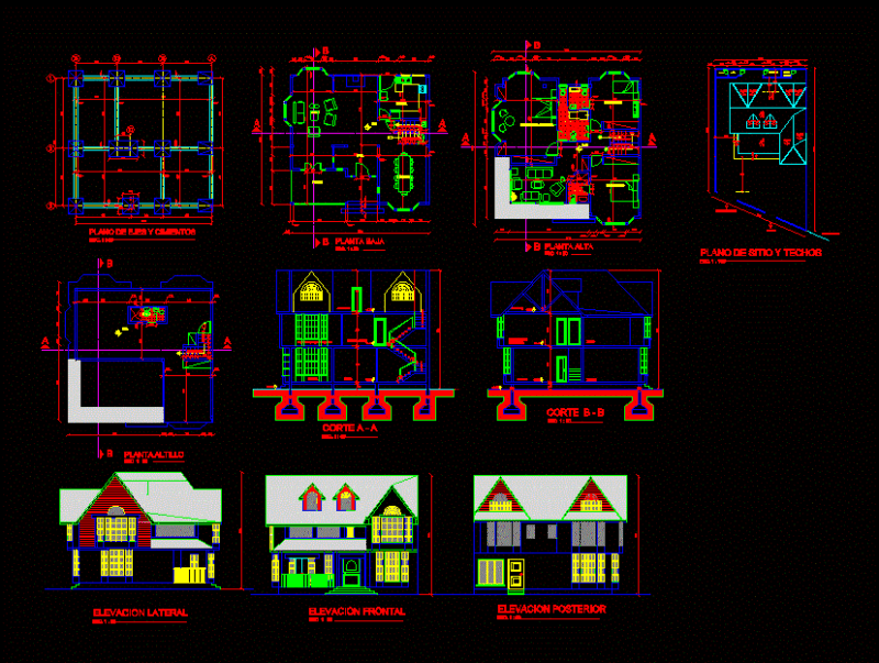 Small House DWG Detail for AutoCAD