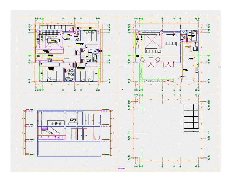 Small Housing DWG Block for AutoCAD