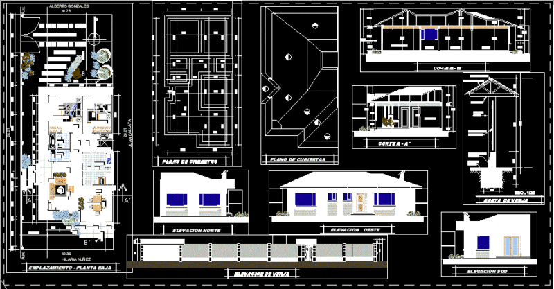 Small Housing DWG Section for AutoCAD