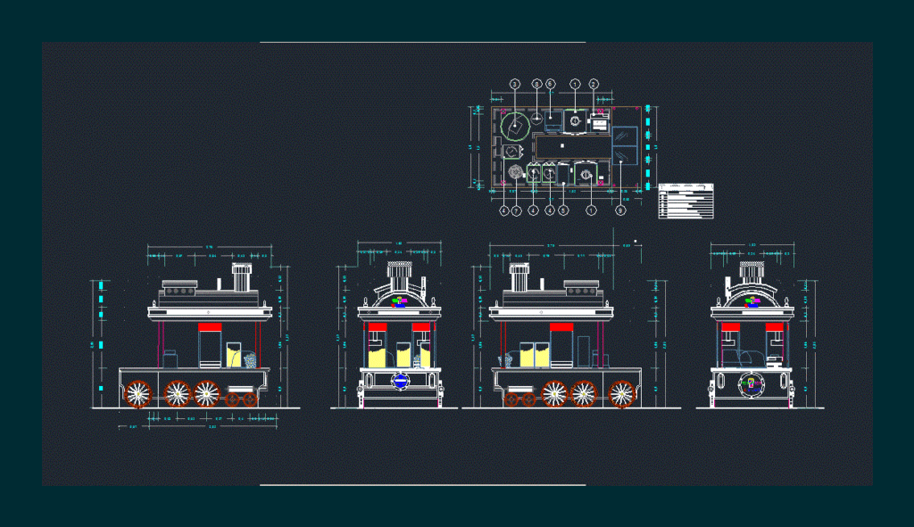 Small Train Station Cangil DWG Block for AutoCAD