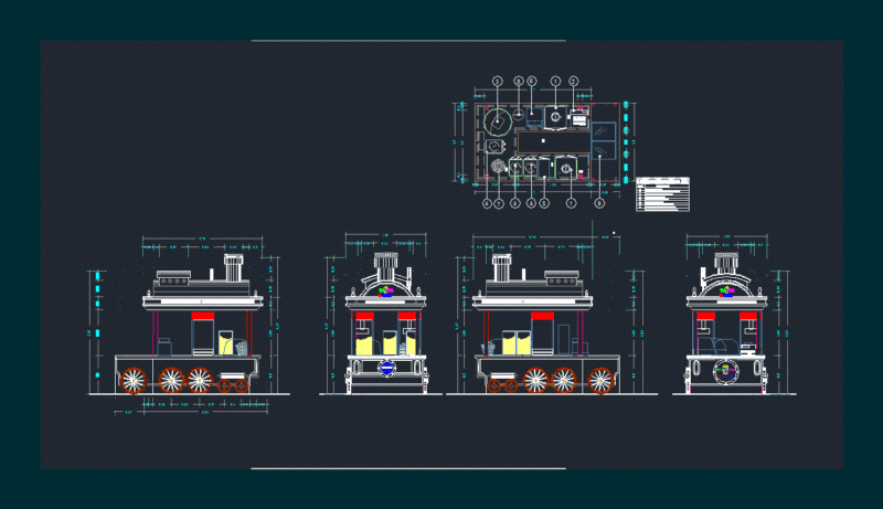 Small Train Station Cangil DWG Block for AutoCAD
