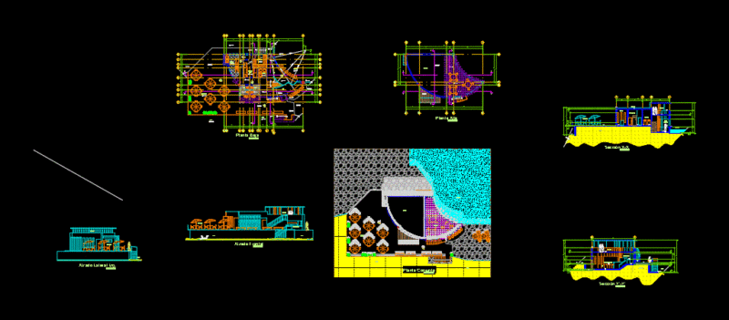 Snack Bar DWG Elevation for AutoCAD