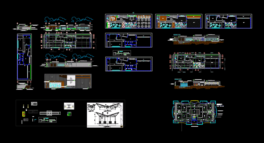 Social Area Condominium DWG Section for AutoCAD