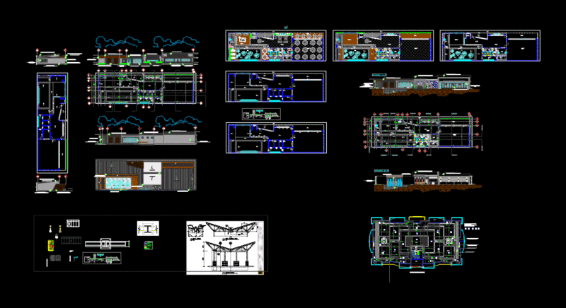 Social Area Condominium DWG Section for AutoCAD