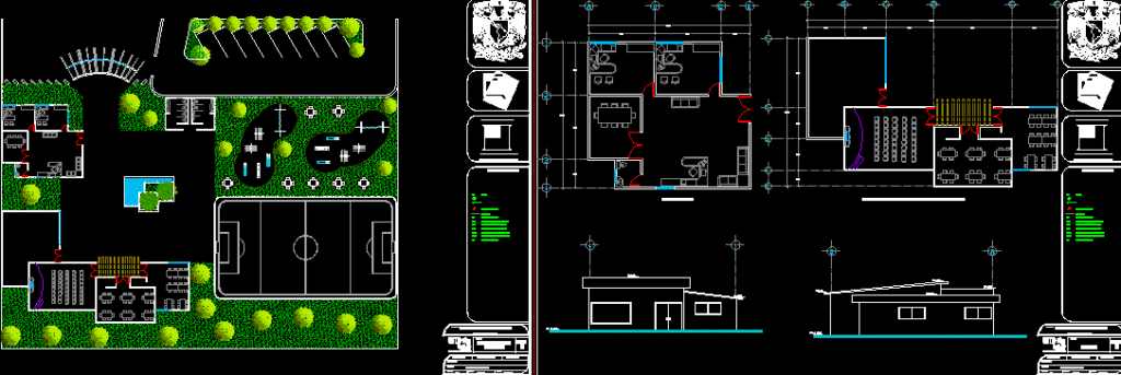 Social Center DWG Block for AutoCAD