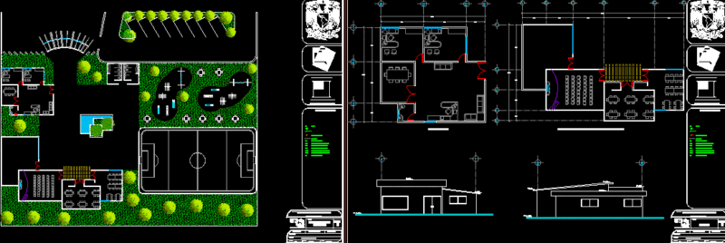 Social Center DWG Block for AutoCAD