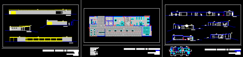 Social Center DWG Section for AutoCAD