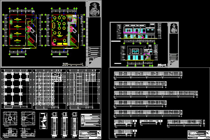 Social Hall DWG Block for AutoCAD