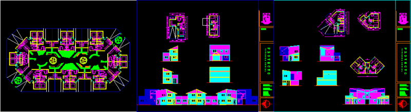 Social House 2 Storyes 2 Units 2D DWG Full Project For AutoCAD