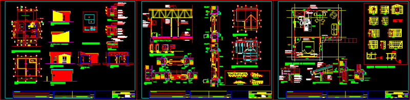 Social Housing 25m2 DWG Detail for AutoCAD