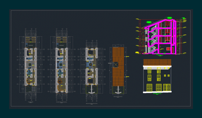 Social Housing DWG Plan for AutoCAD