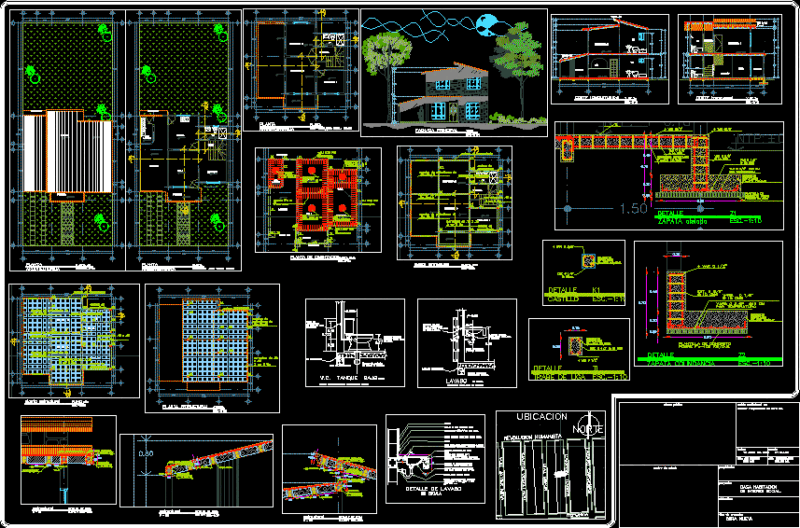 Social Interest Home DWG Plan for AutoCAD