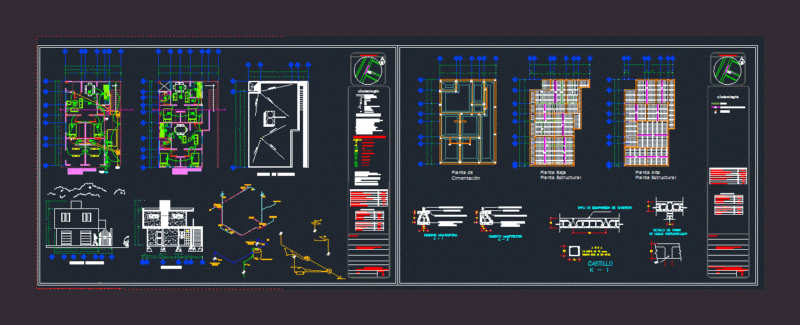 Social Interest House DWG Block for AutoCAD