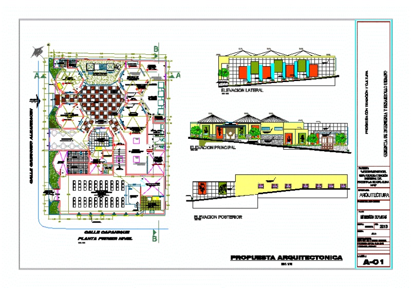Social Program DWG Block for AutoCAD