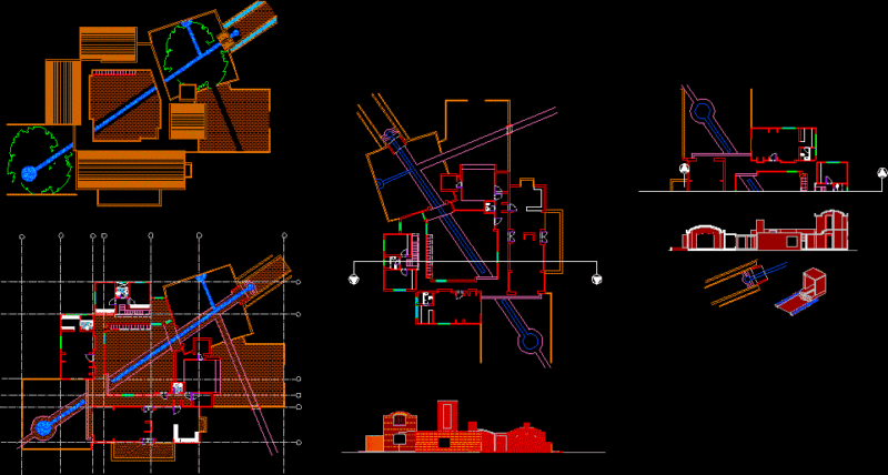 Sotará House, Rogelio Salmona DWG Block for AutoCAD