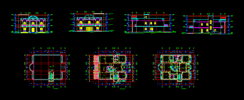South Beach Villa Duplex DWG Block for AutoCAD