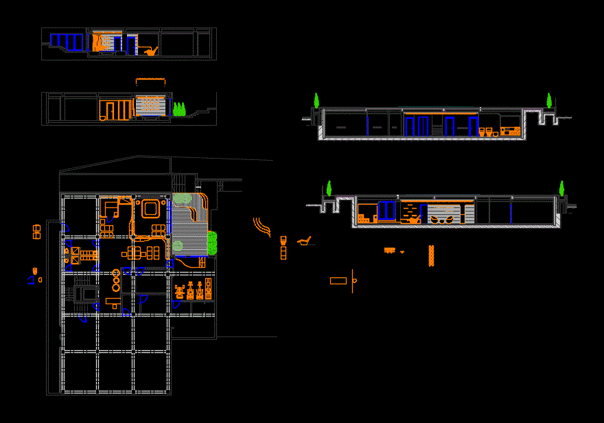 Spa Center With Pool And Furniture 2D DWG Design Plan for AutoCAD