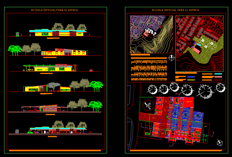 Special School DWG Elevation for AutoCAD