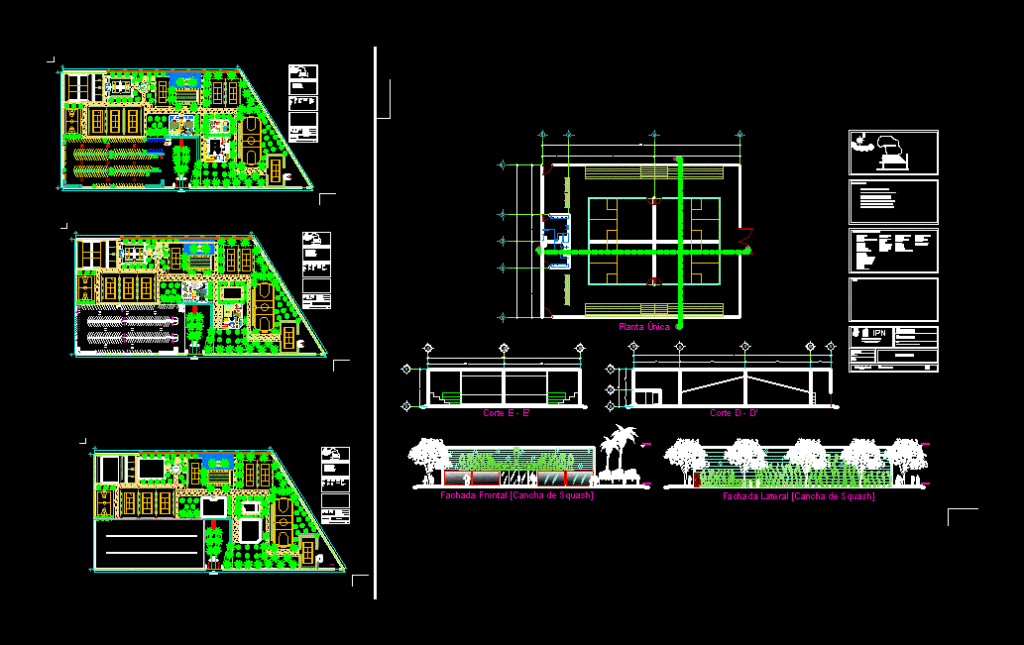Sports Centre DWG Block for AutoCAD