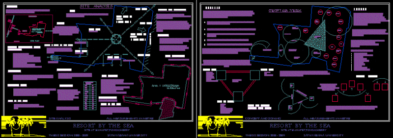 Modern Summer Spa 2D DWG Design Block for AutoCAD