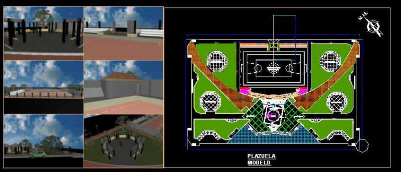 Square Model DWG Model for AutoCAD