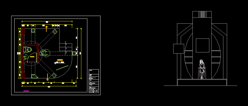 Stand DWG Block for AutoCAD