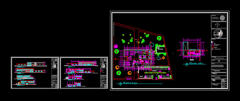 State Public Library DWG Plan for AutoCAD
