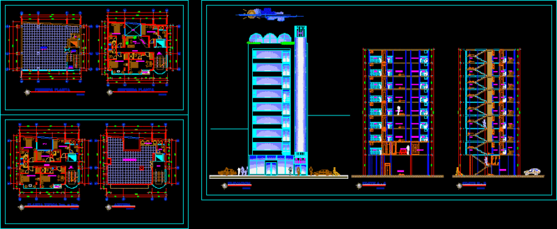 Station – Hotel DWG Section for AutoCAD