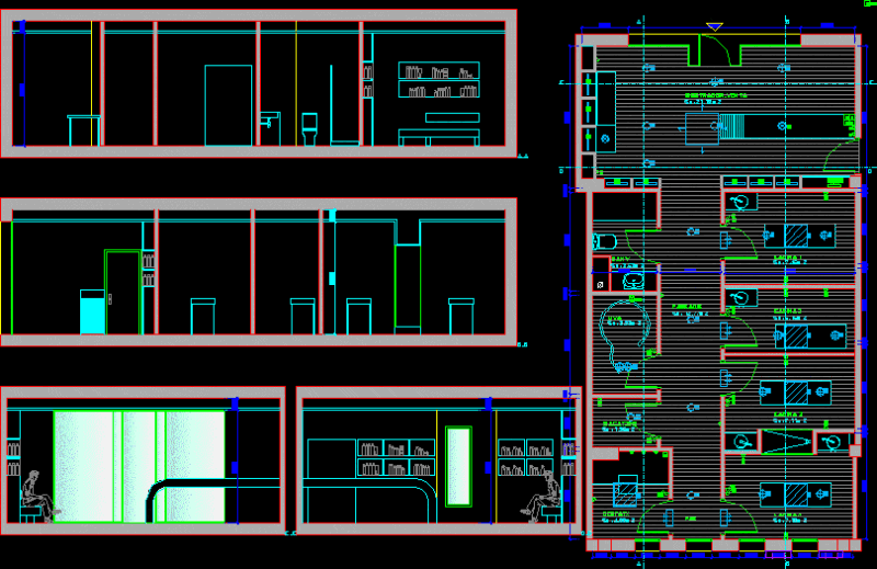 Sthetic Center DWG Section for AutoCAD