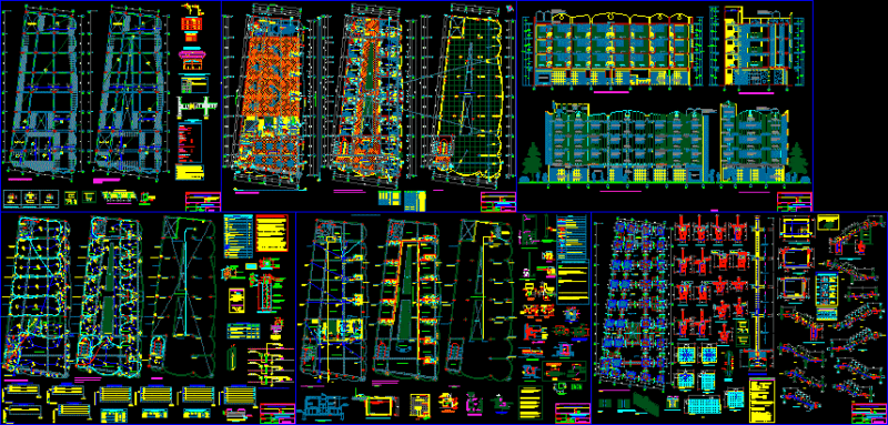 Store – Apartment Building DWG Section for AutoCAD