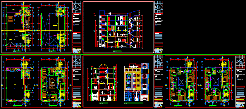 Store House DWG Section for AutoCAD