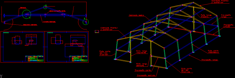 Structural Plane Of Carp DWG Block for AutoCAD