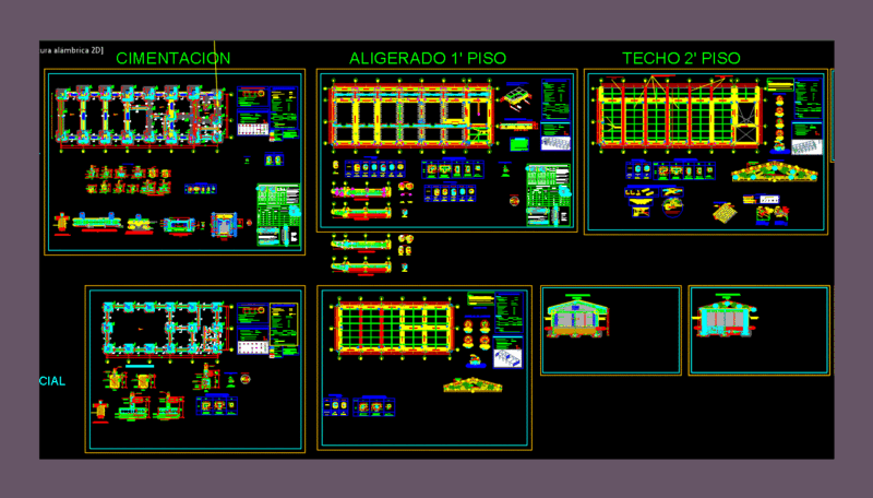Structural Planes Colleges DWG Plan for AutoCAD
