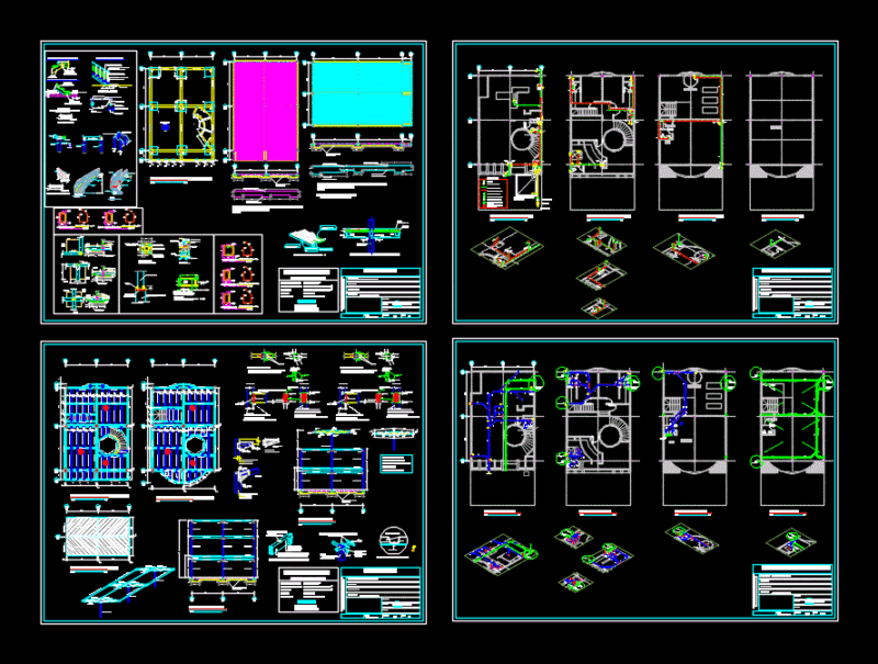 Structural Steel Houses DWG Plan for AutoCAD