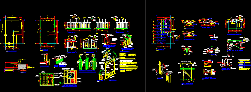 Structure Housing 40m2 DWG Block for AutoCAD