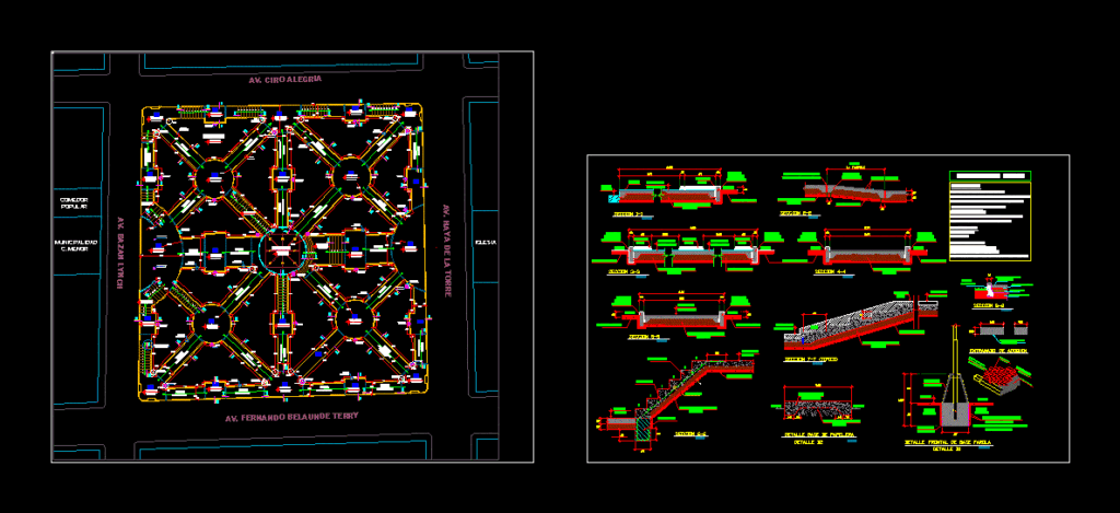 Structure Plan A Park DWG Plan for AutoCAD