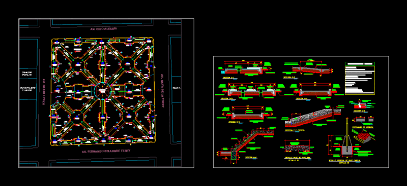 Structure Plan A Park DWG Plan for AutoCAD
