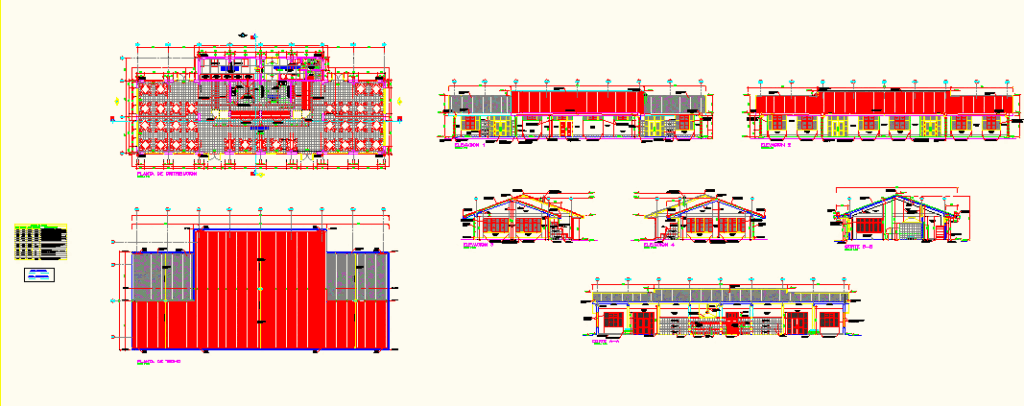 Student Diningroom DWG Section for AutoCAD