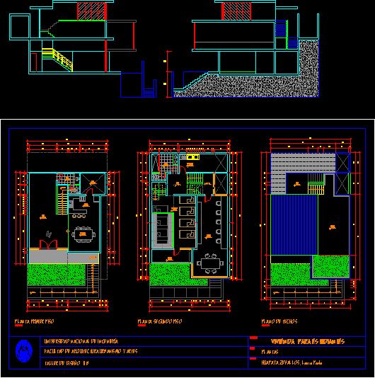 Student Housing, Hillside Lot DWG Block for AutoCAD • Designs CAD