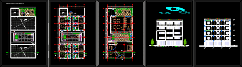 Student Housing, University Residence DWG Block for AutoCAD