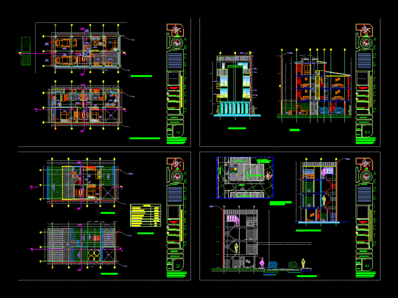Student Housing DWG Section for AutoCAD