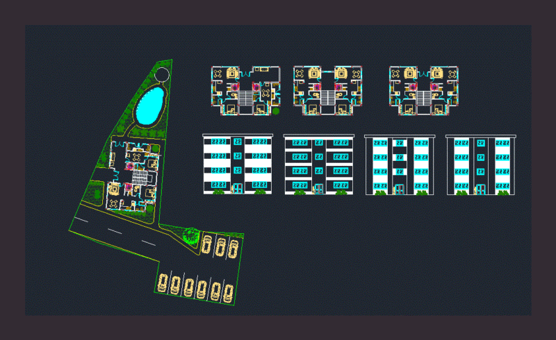 Student Residences DWG Full Project for AutoCAD