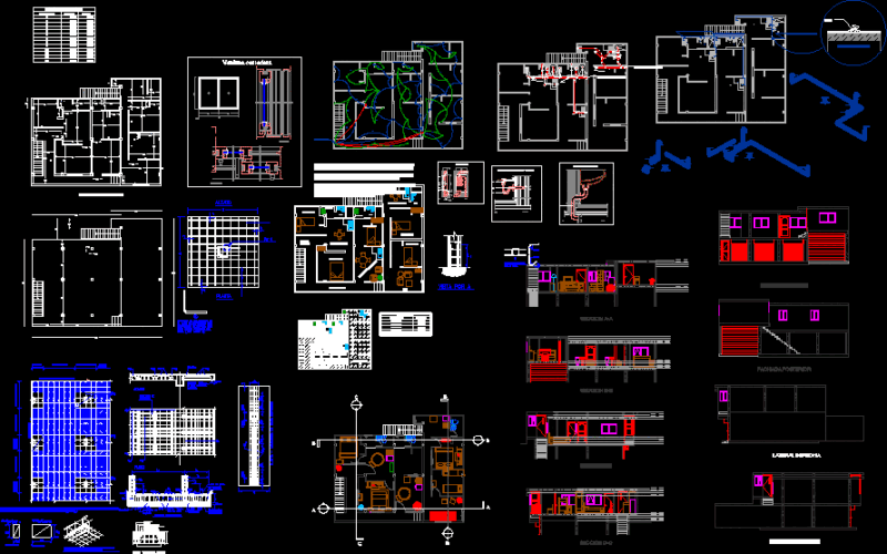 Studio Apartment DWG Block for AutoCAD