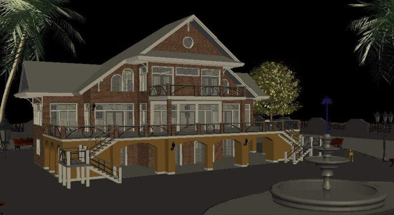 Summer Residence 3D DWG Model for AutoCAD