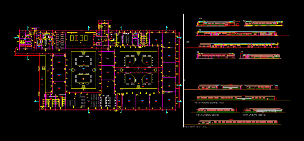 Super School DWG Block for AutoCAD