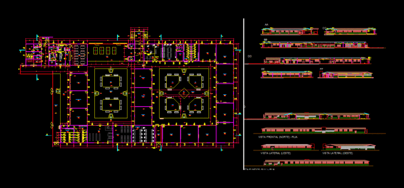 Super School DWG Block for AutoCAD